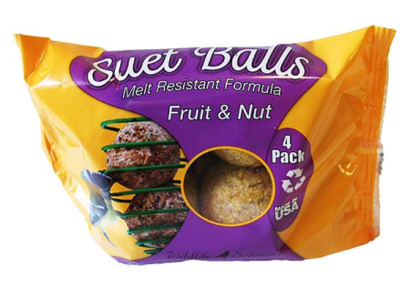 WILDLIFE SCIENCES SUET BALLS FRUIT & NUT 4 PK (1.15 lbs) For Sale